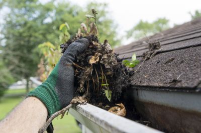 Gutter Cleaning Equipment in Use
